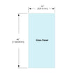 1/2" Railing Glass Panel - 46" Height
