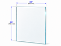 1/2" Railing Glass Panel - 46" Height
