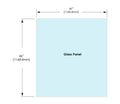 1/2" Railing Glass Panel - 46" Height