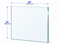 1/2" Railing Glass Panel - 46" Height