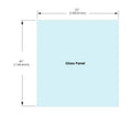 1/2" Railing Glass Panel - 46" Height