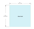 1/2" Railing Glass Panel - 46" Height