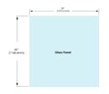 1/2" Railing Glass Panel - 46" Height