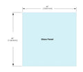 1/2" Railing Glass Panel - 46" Height