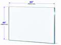 1/2" Railing Glass Panel - 46" Height