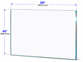 1/2" Railing Glass Panel - 46" Height