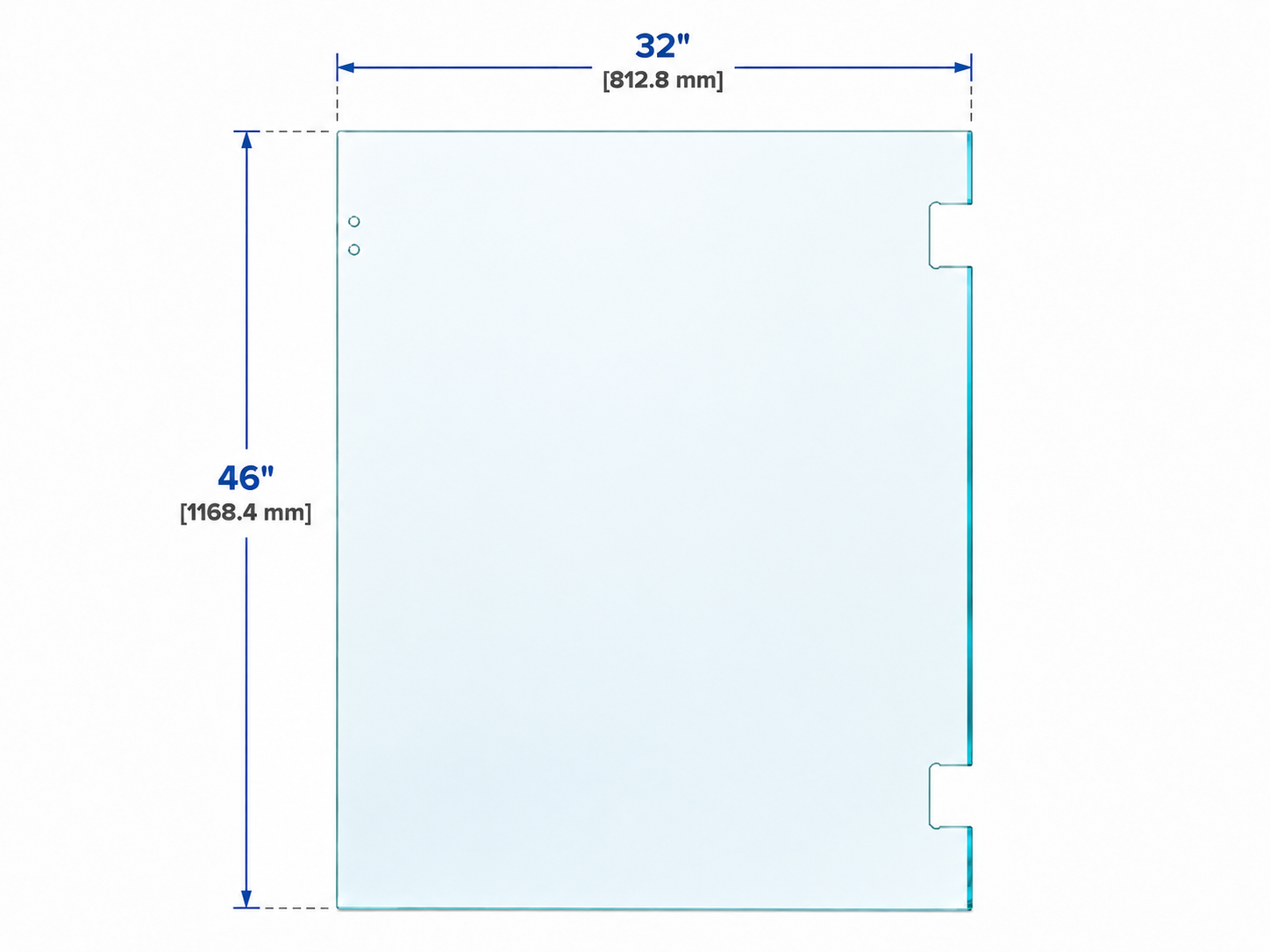 46×32 Stock Glass Gate for Railing