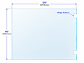 46×48 Stock Railing Glass Side Panel