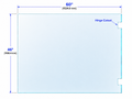 46×48 Stock Railing Glass Side Panel