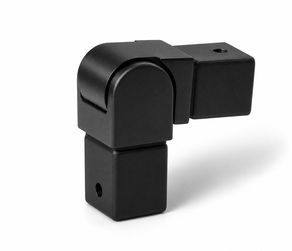 90° Adjustable Vertical Elbow for 25x21 mm Rectangular Cap Handrail