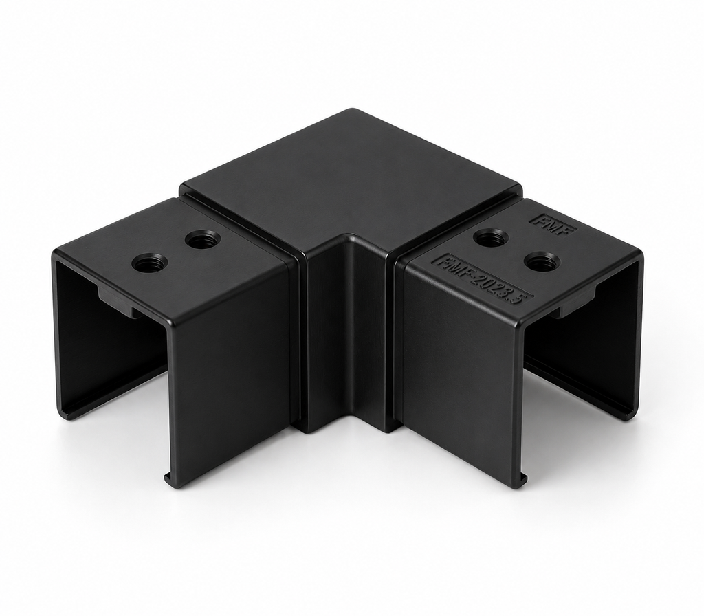 40x40MM 90° Horizontal Cap-Rail Elbow