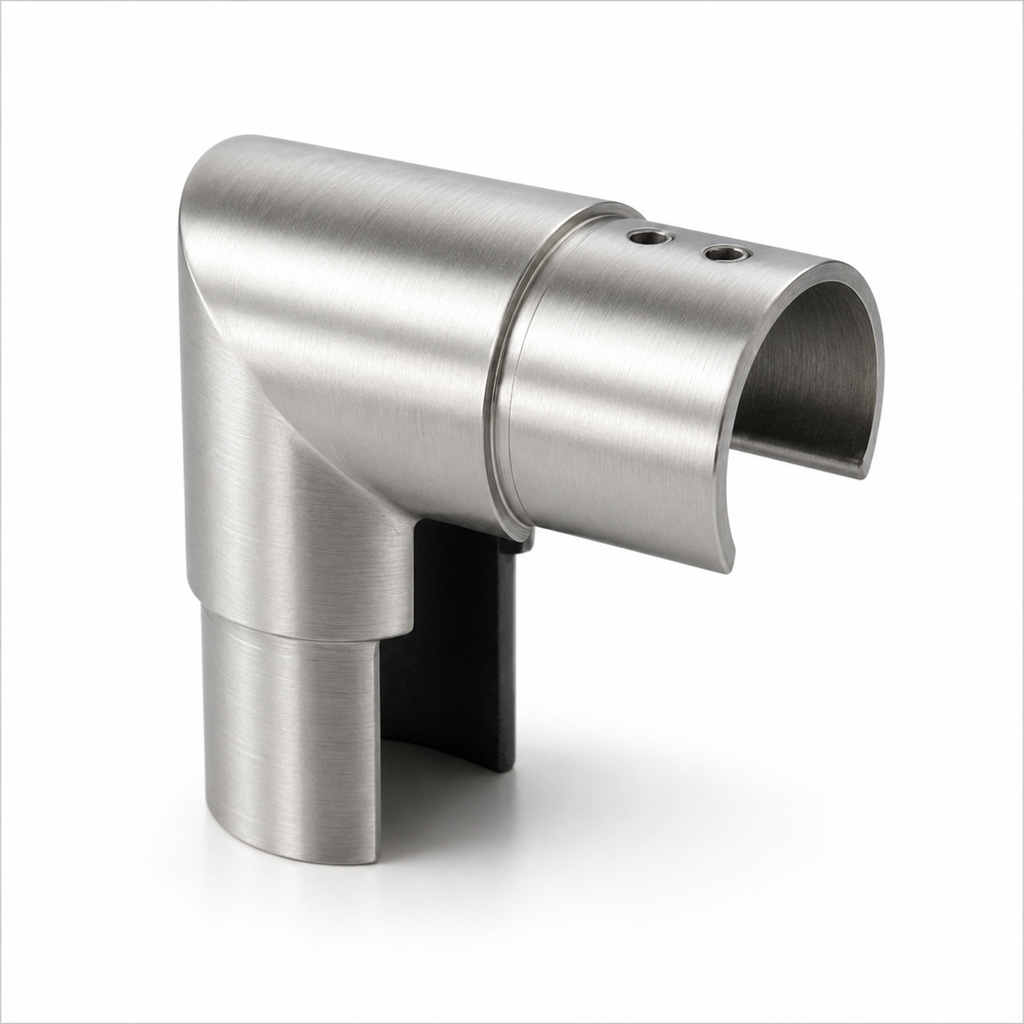90° Vertical Elbow for 42.4mm Ø Cap Handrail
