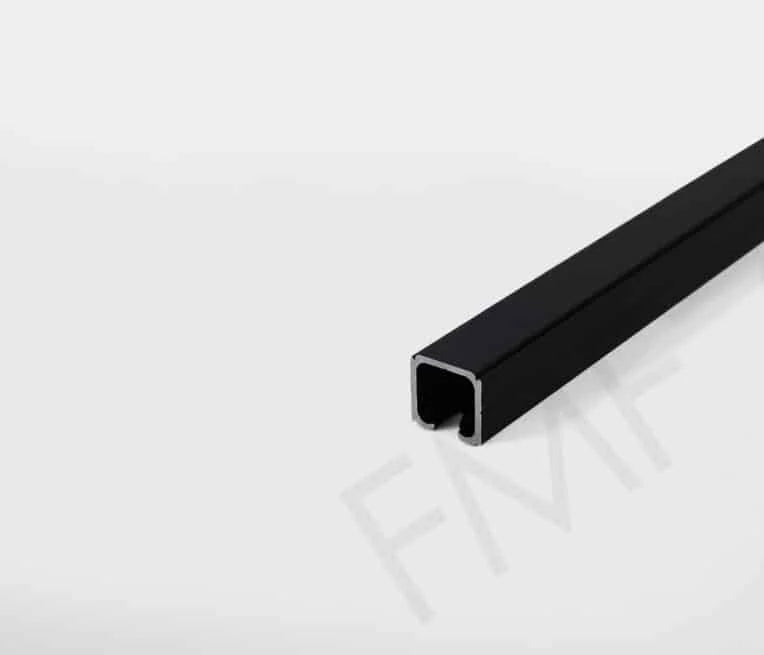Main Guide Rail for Soft Series Sliding Door Kit – 120" Length-Matte Black
