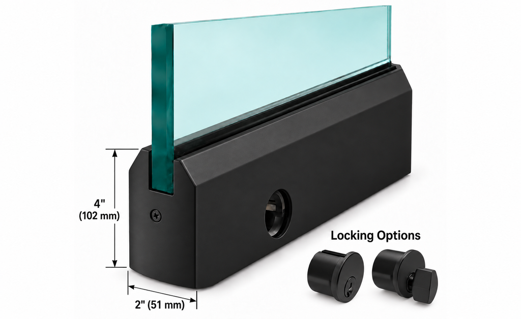 Deluxe CDR-36 Door Rail System – 35-3/4" Length with Lock