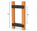 8" Square Sauna Door Handle – Natural Wood