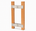 8" Square Sauna Door Handle – Natural Wood