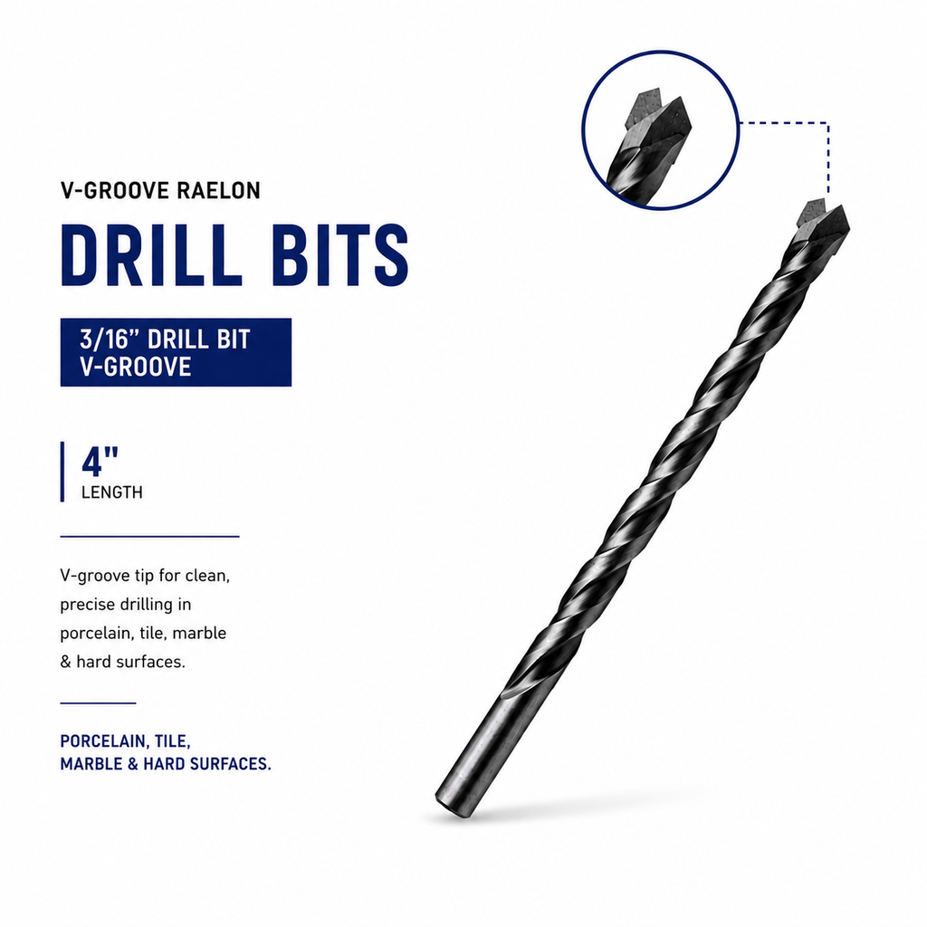 3/16 DRILL BIT V-GROOVE