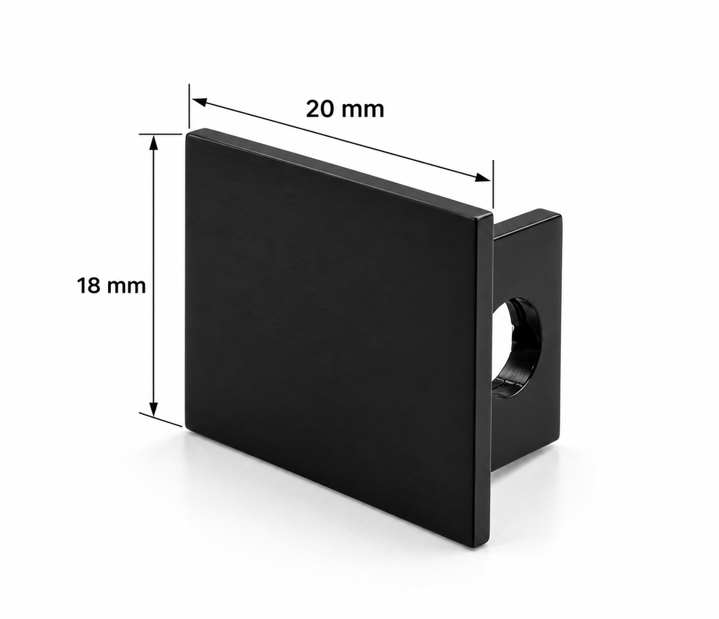End Cap for 12mm Glass U-Channel