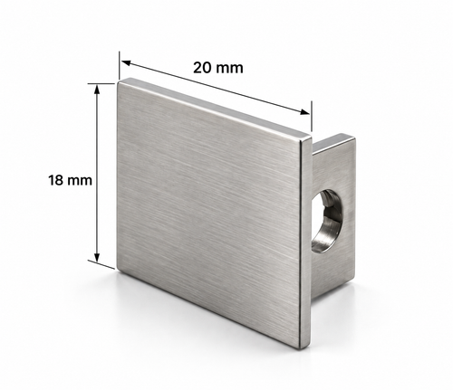 End Cap for 12mm Glass U-Channel