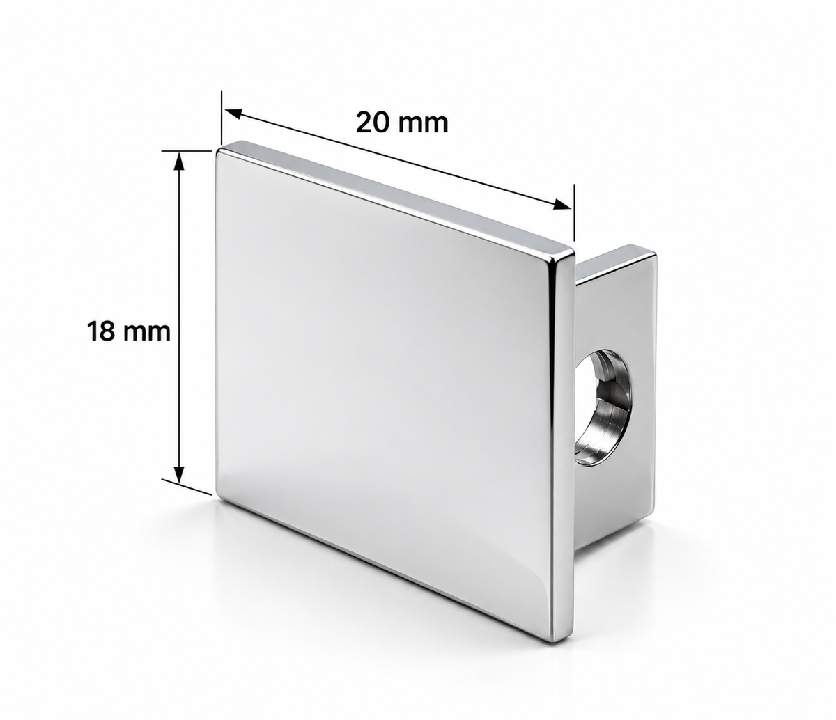 End Cap for 12mm Glass U-Channel