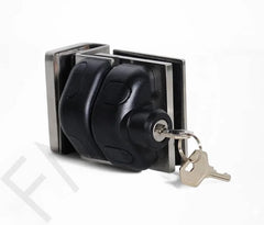 90° Right Side Glass Mount Magnetic Gate Lock W/Key-SS