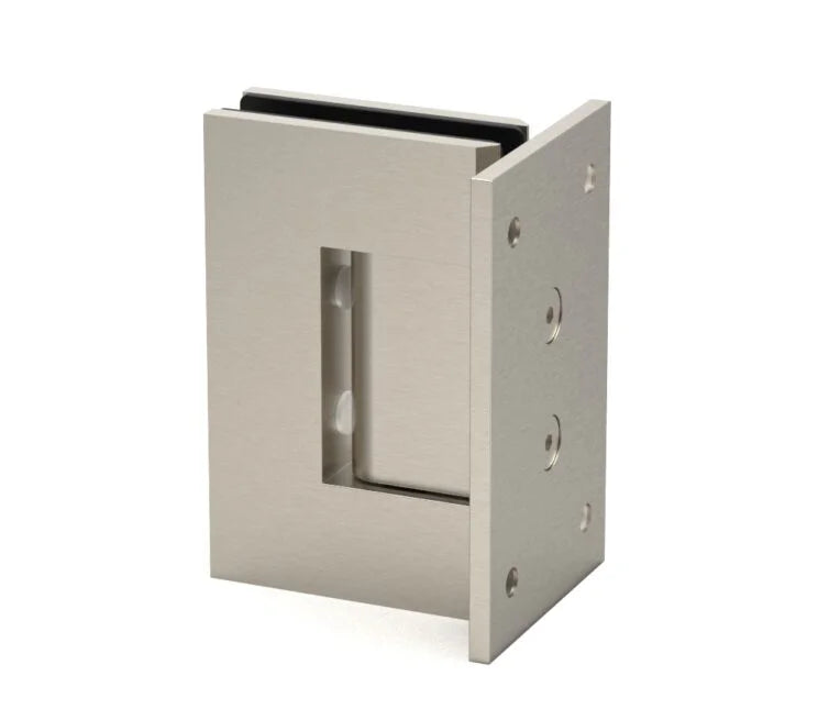 90° Full-Plate Wall Mount Hinge - Brushed Nickel