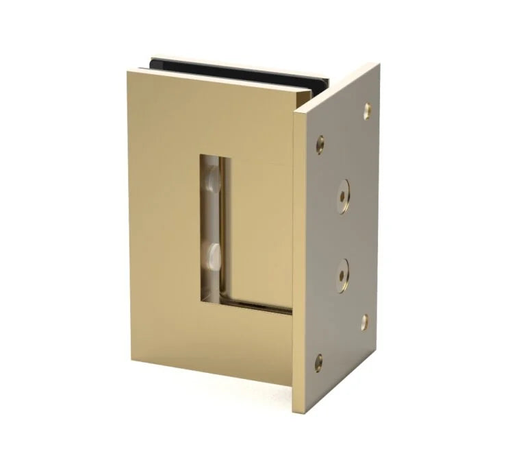 90° Full-Plate Wall Mount Hinge - Satin Brass