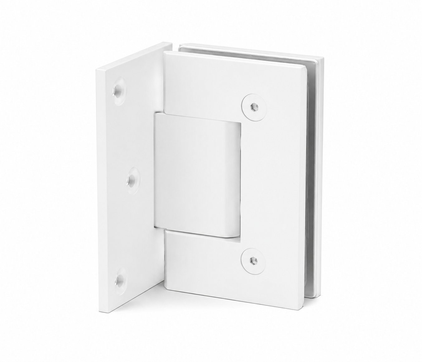 90° Offset Wall Mount Hinge - White