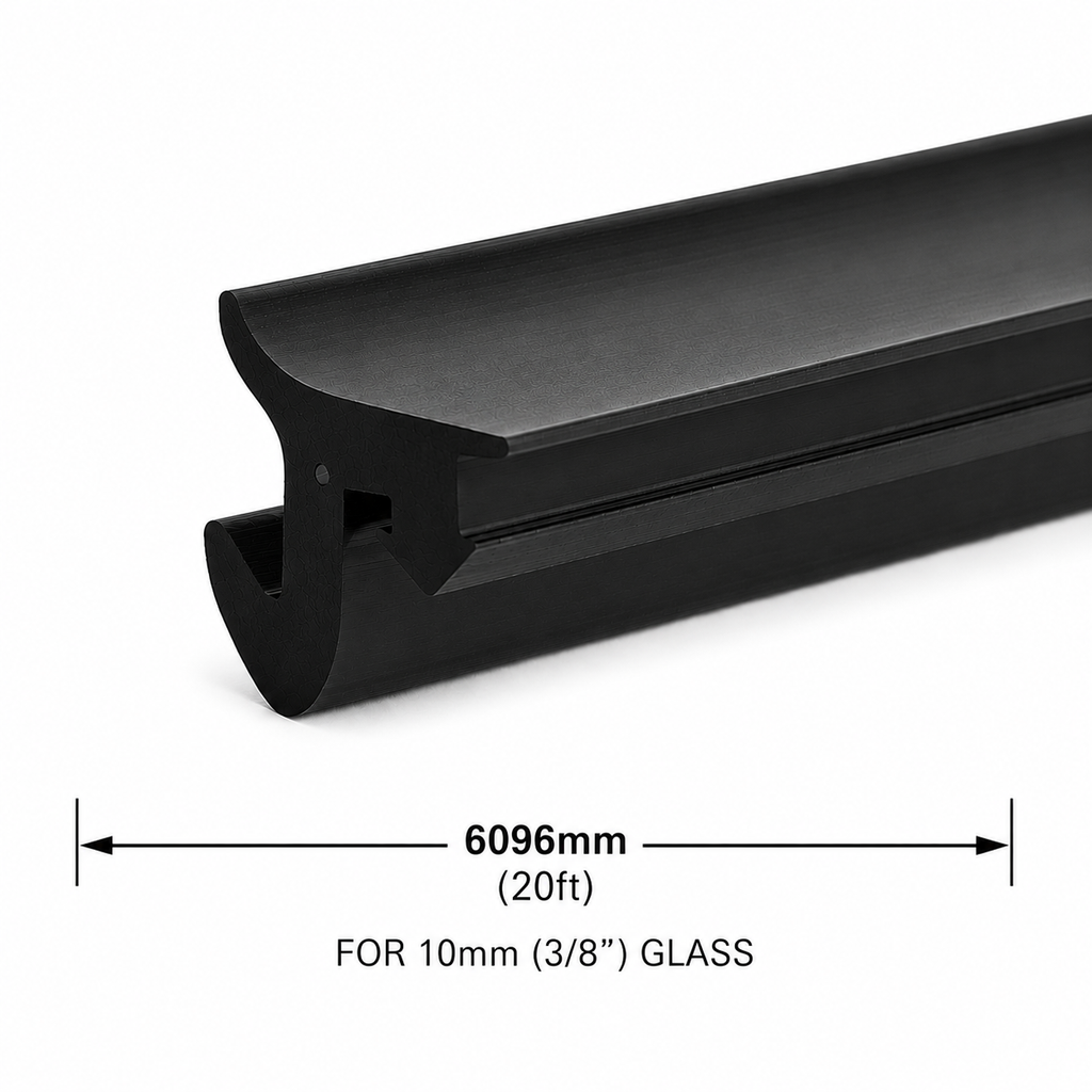Roll-In Gasket for Architectural U-Channel for 3/8" (10mm) Glass