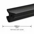 Roll-In Gasket for Architectural U-Channel for 3/8" (10mm) Glass