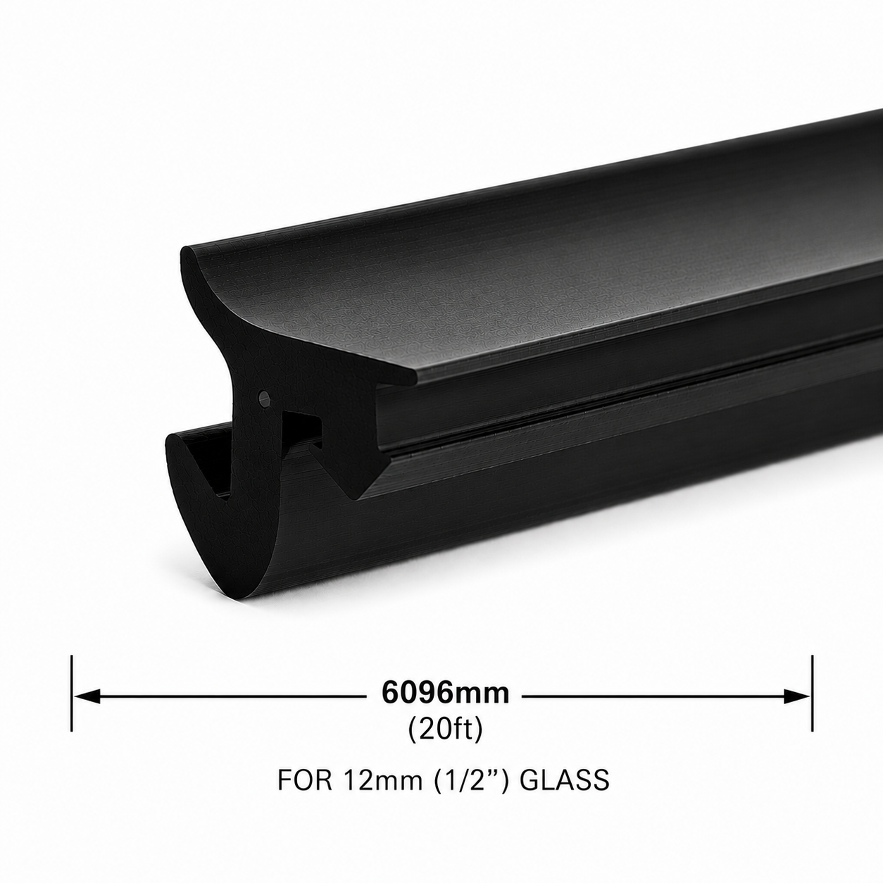Roll-In Gasket for Architectural U-Channel for 3/8" (10mm) Glass