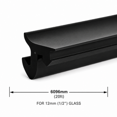 Roll-In Gasket for Architectural U-Channel for 3/8