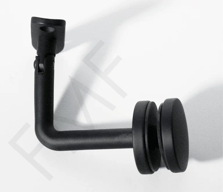 Movable Saddle Glass Mount Round Handrail Brackets