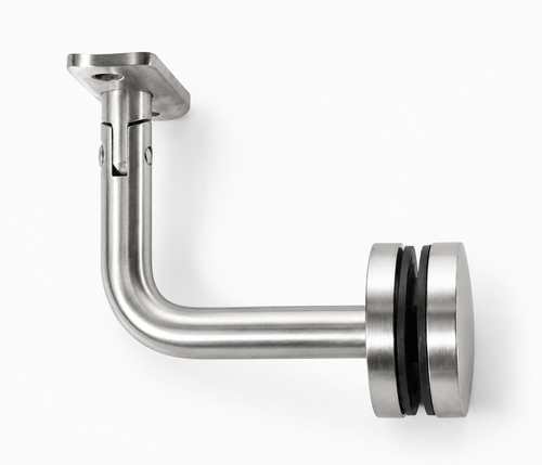 Movable Saddle Glass Mount Round Handrail Brackets