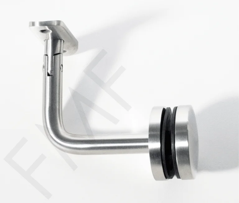 Movable Saddle Glass Mount Round Handrail Brackets
