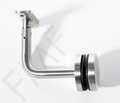 Movable Saddle Glass Mount Round Handrail Brackets