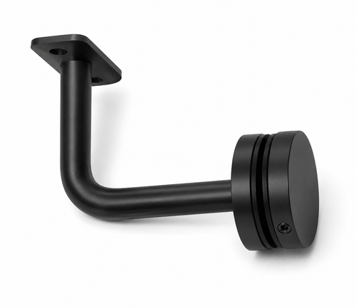 Fixed Saddle Glass Mount Round Handrail Brackets