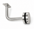 Fixed Saddle Glass Mount Round Handrail Brackets