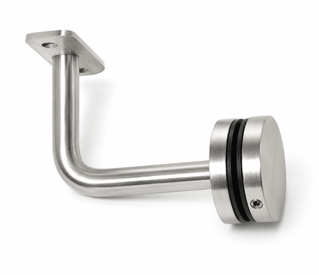 Fixed Saddle Glass Mount Round Handrail Brackets