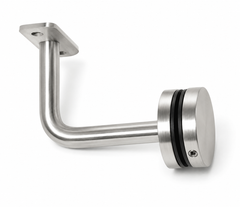 Fixed Saddle Glass Mount Round Handrail Brackets