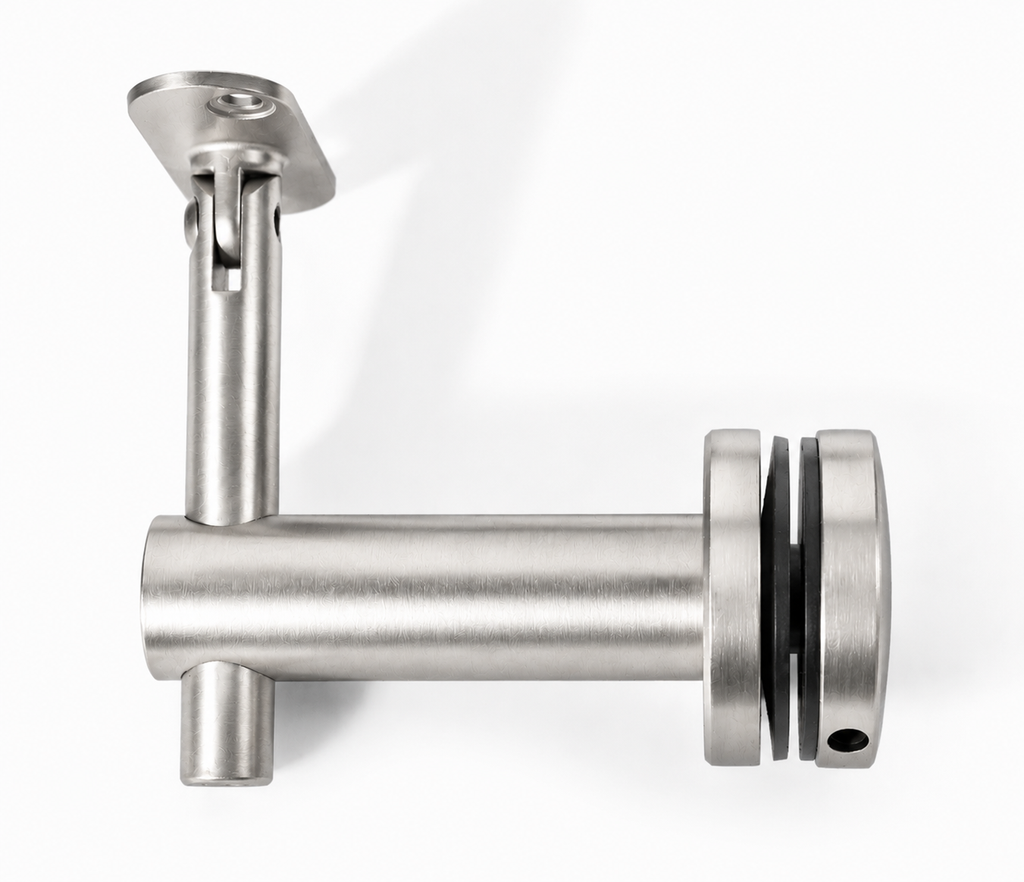Movable Saddle Glass Mount Adjustable Handrail Brackets