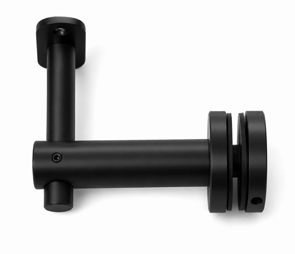 Fixed Saddle Glass Mount Adjustable Handrail Brackets