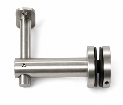 Fixed Saddle Glass Mount Adjustable Handrail Brackets