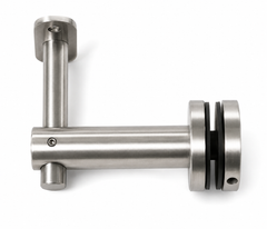 Fixed Saddle Glass Mount Adjustable Handrail Brackets