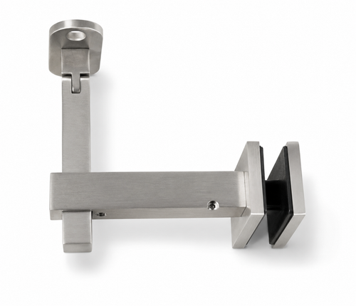 Glass Mount Square Adjustable Handrail Brackets