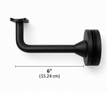 6" Flat Saddle Glass Mount Adjustable Handrail Brackets