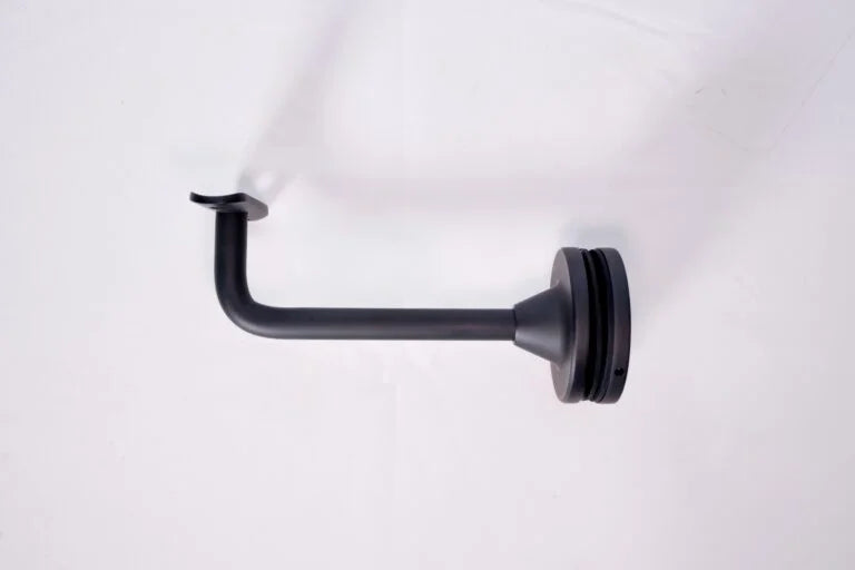 6" Flat Saddle Glass Mount Adjustable Handrail Brackets