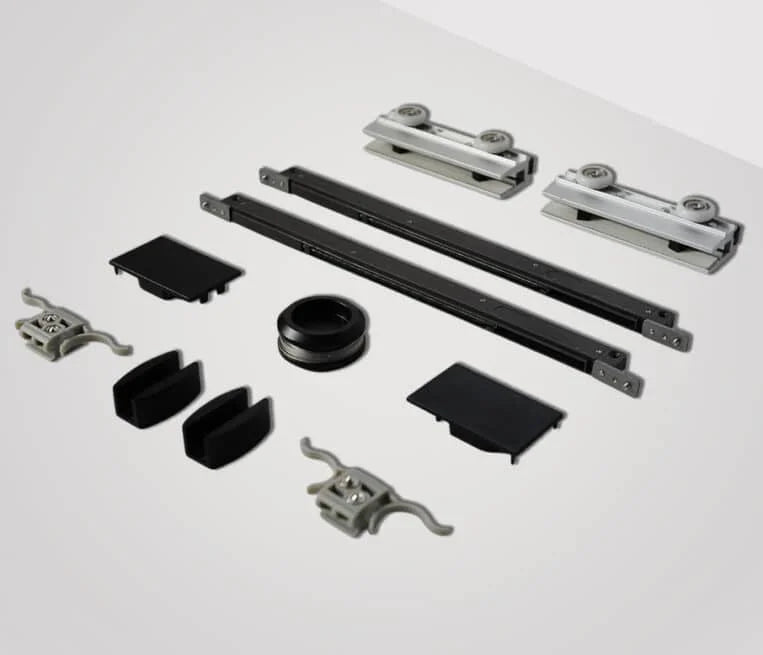 HSK Series Sliding Door System Components (Door Track Not Included)