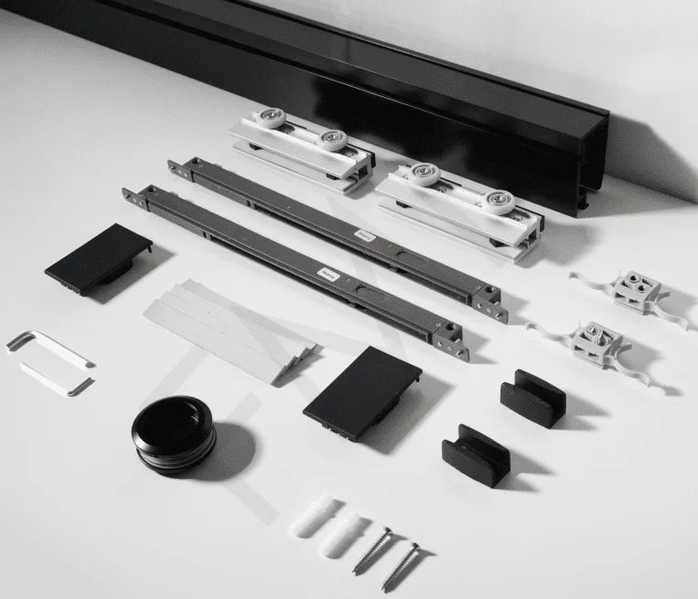 HSK Series Sliding Door System Components (Door Track Not Included)
