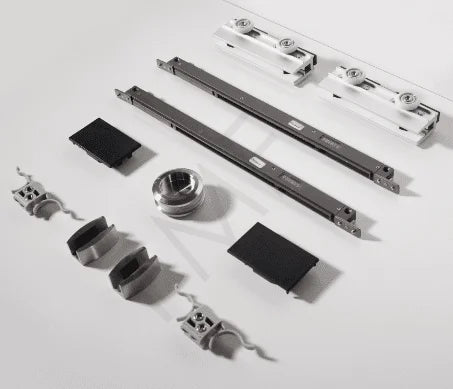 HSK Series Sliding Door System Components (Door Track Not Included)